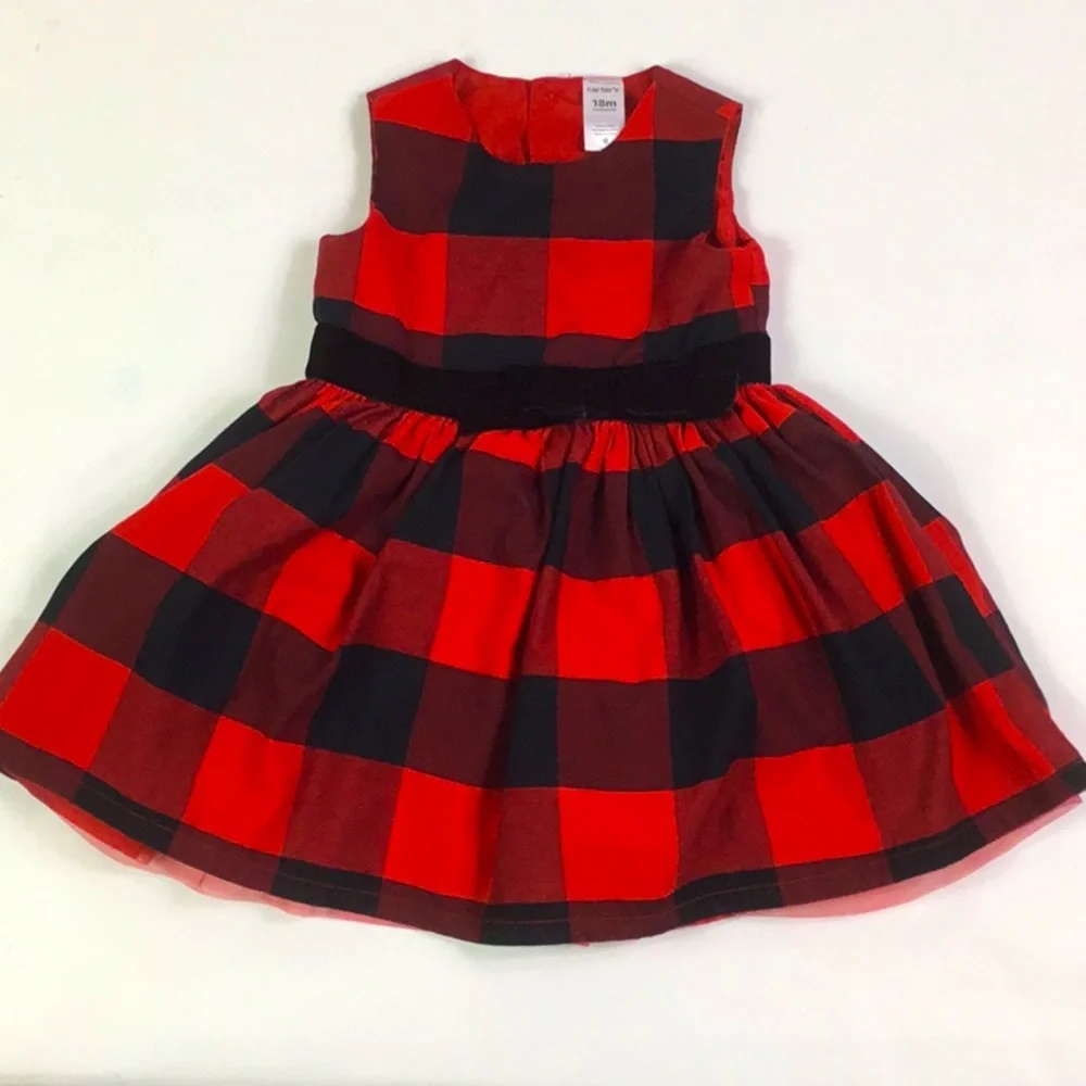 Kid Carter’s Dress Red‎ plaid Size 18M